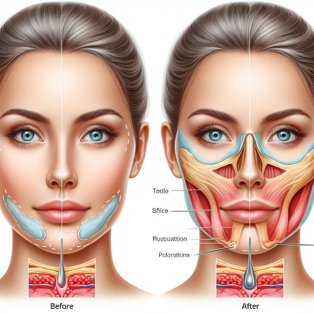 The procedure involves the removal of buccal fat pads, which are located in the lower part of the cheeks.